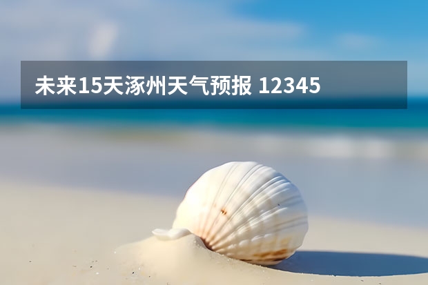 未来15天涿州天气预报 12345天气预报15天