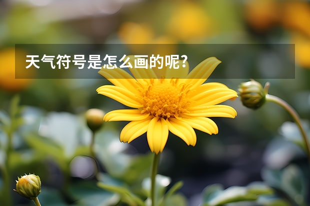 天气符号是怎么画的呢?