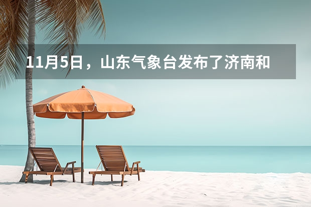 11月5日，山东气象台发布了济南和青岛两城市在未来24小时内的天气预报：济南，晴，气温7℃～19℃； 济南天气预报查询昨天济南天气预报查询 济南近期天气