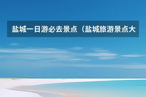 盐城一日游必去景点（盐城旅游景点大全 盐城旅游景点大全排名免费）