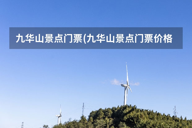 九华山景点门票(九华山景点门票价格优惠)